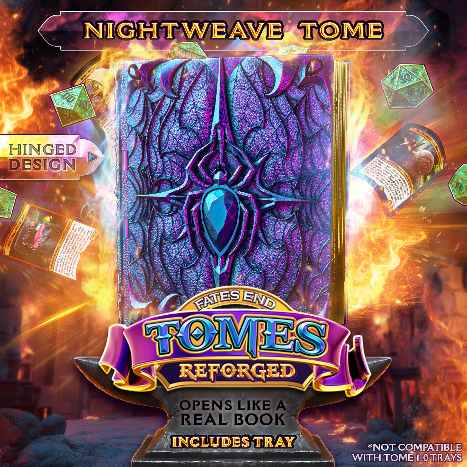 Reforged Nightweave Tome | Fates End | Fantasy | DnD | RPG | Roleplay Gaming | MTG Magic Card Box | Gamer Gift