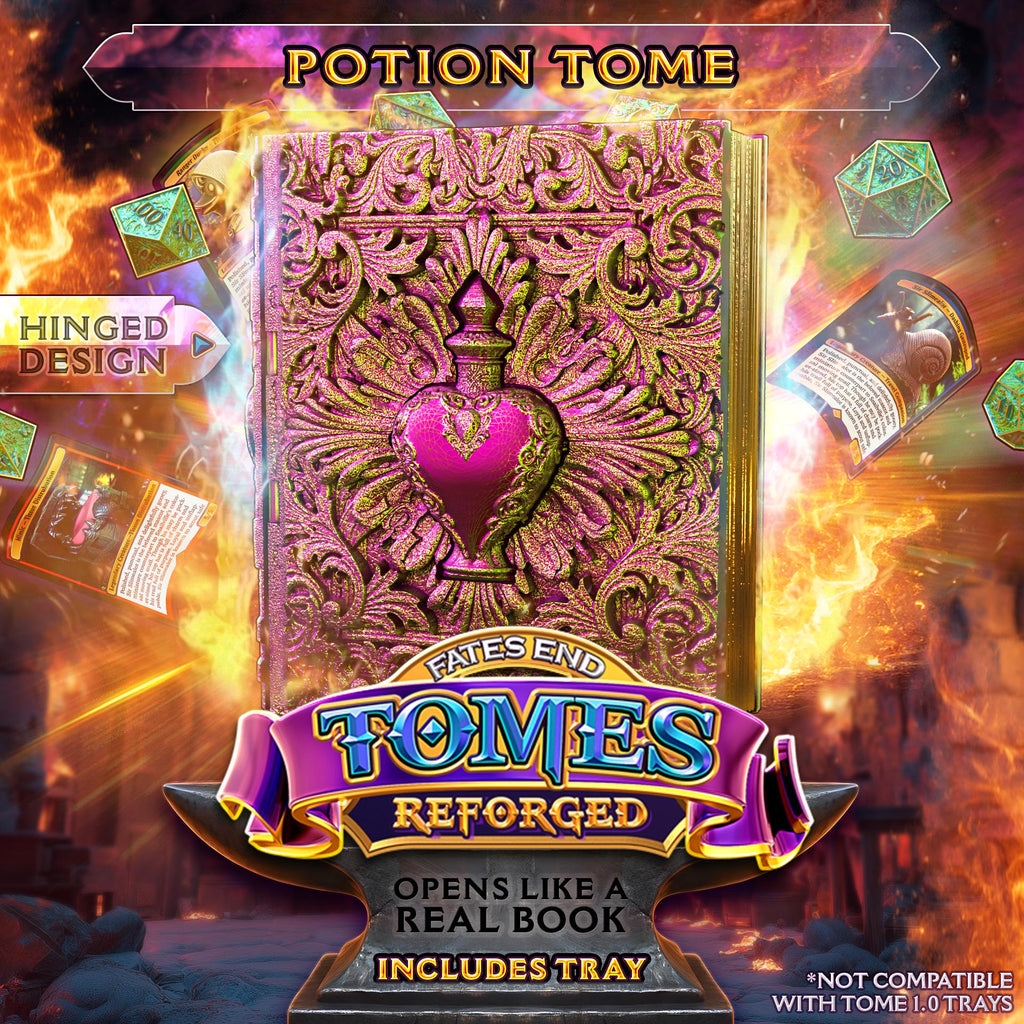 Reforged Potion Tome | Fates End | Fantasy | DnD | RPG | Roleplay Gaming | MTG Magic Card Box | Gamer Gift