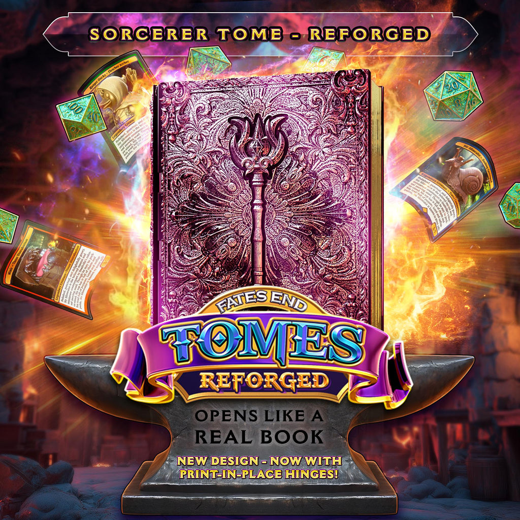 Reforged Sorcerer Tome | Fates End | Fantasy | DnD | RPG | Roleplay Gaming | MTG Magic Card Box | Gamer Gift