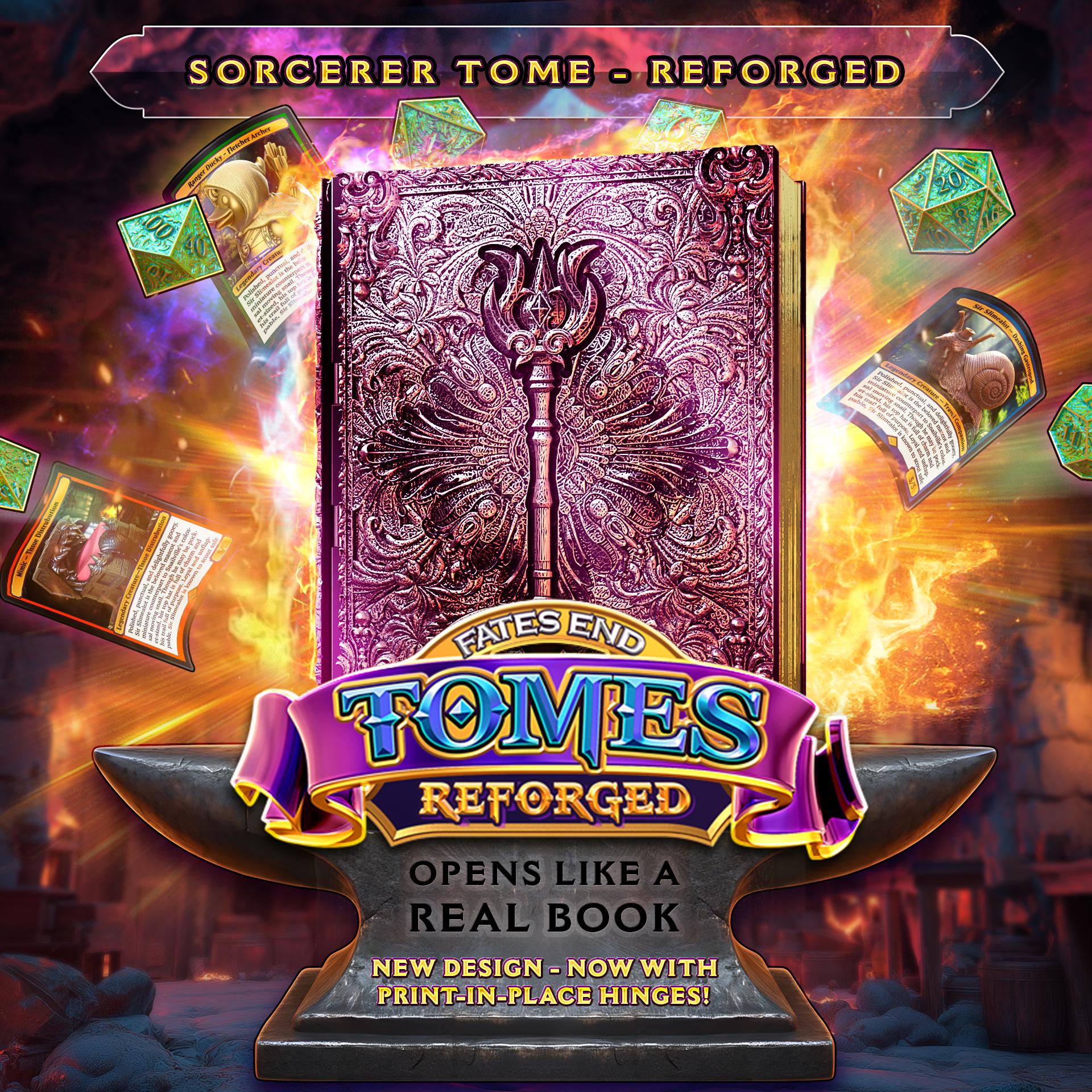 Reforged Sorcerer Tome | Fates End | Fantasy | DnD | RPG | Roleplay Gaming | MTG Magic Card Box | Gamer Gift