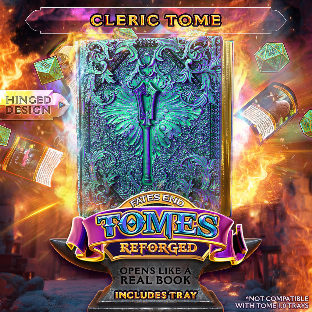 Reforged Cleric Tome | Fates End | Fantasy | DnD | RPG | Roleplay Gaming | MTG Magic Card Box | Gamer Gift