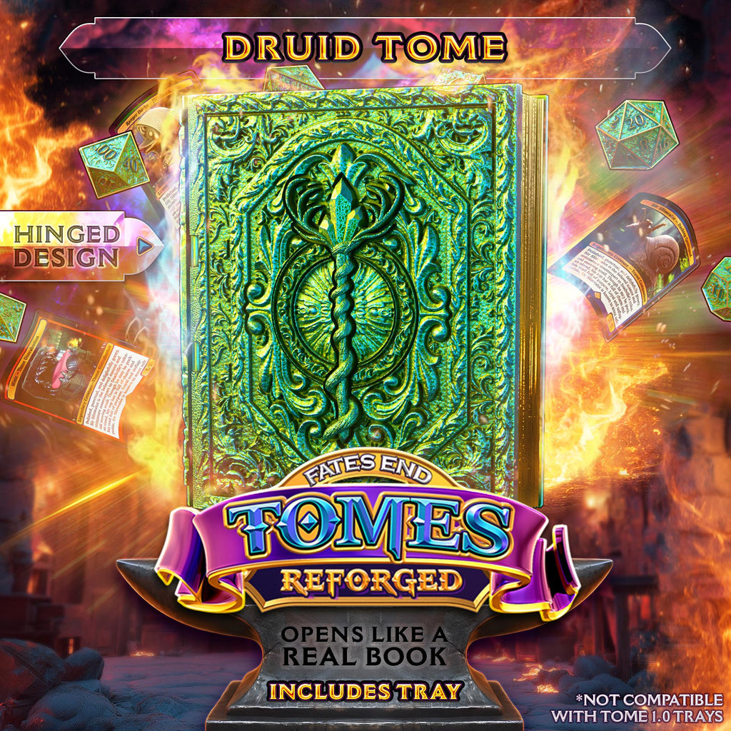Reforged Druid Tome | Fates End | Fantasy | DnD | RPG | Roleplay Gaming | MTG Magic Card Box | Gamer Gift