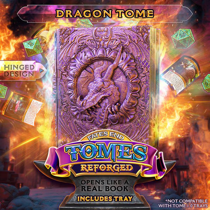 Reforged Dragon Tome | Fates End | Fantasy | DnD | RPG | Roleplay Gaming | MTG Magic Card Box | Gamer Gift