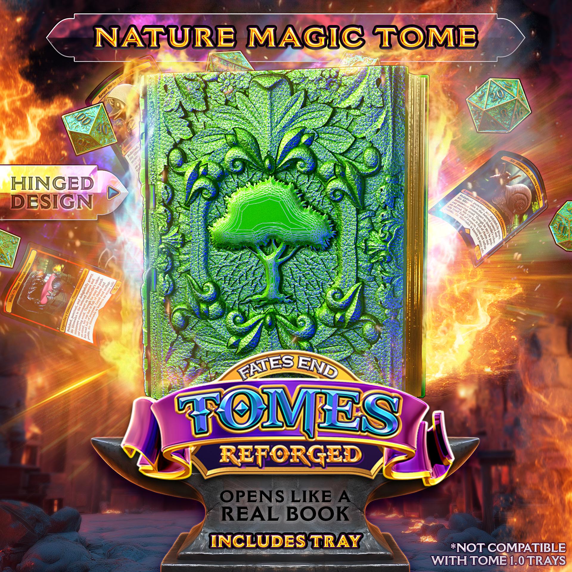 Reforged Magic Nature Tome | Fates End | Fantasy | DnD | RPG | Roleplay Gaming | MTG Magic Card Box | Gamer Gift