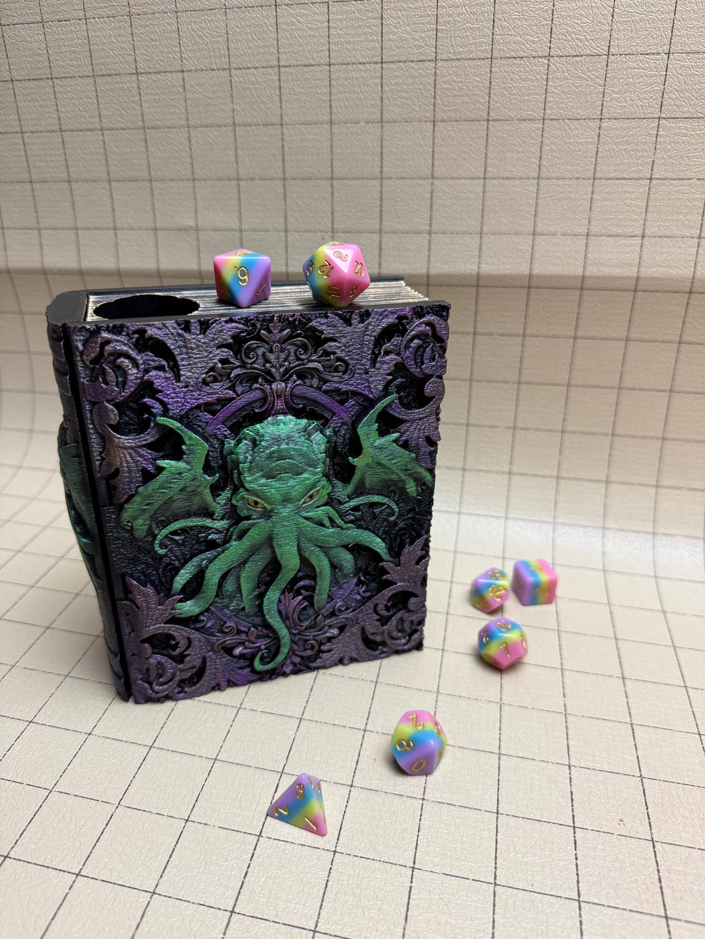 Painted Lovecraftian Tome Reforged | Fates End | Fantasy | DnD | RPG | Roleplay Gaming | MTG Magic Card Box | Gamer Gift