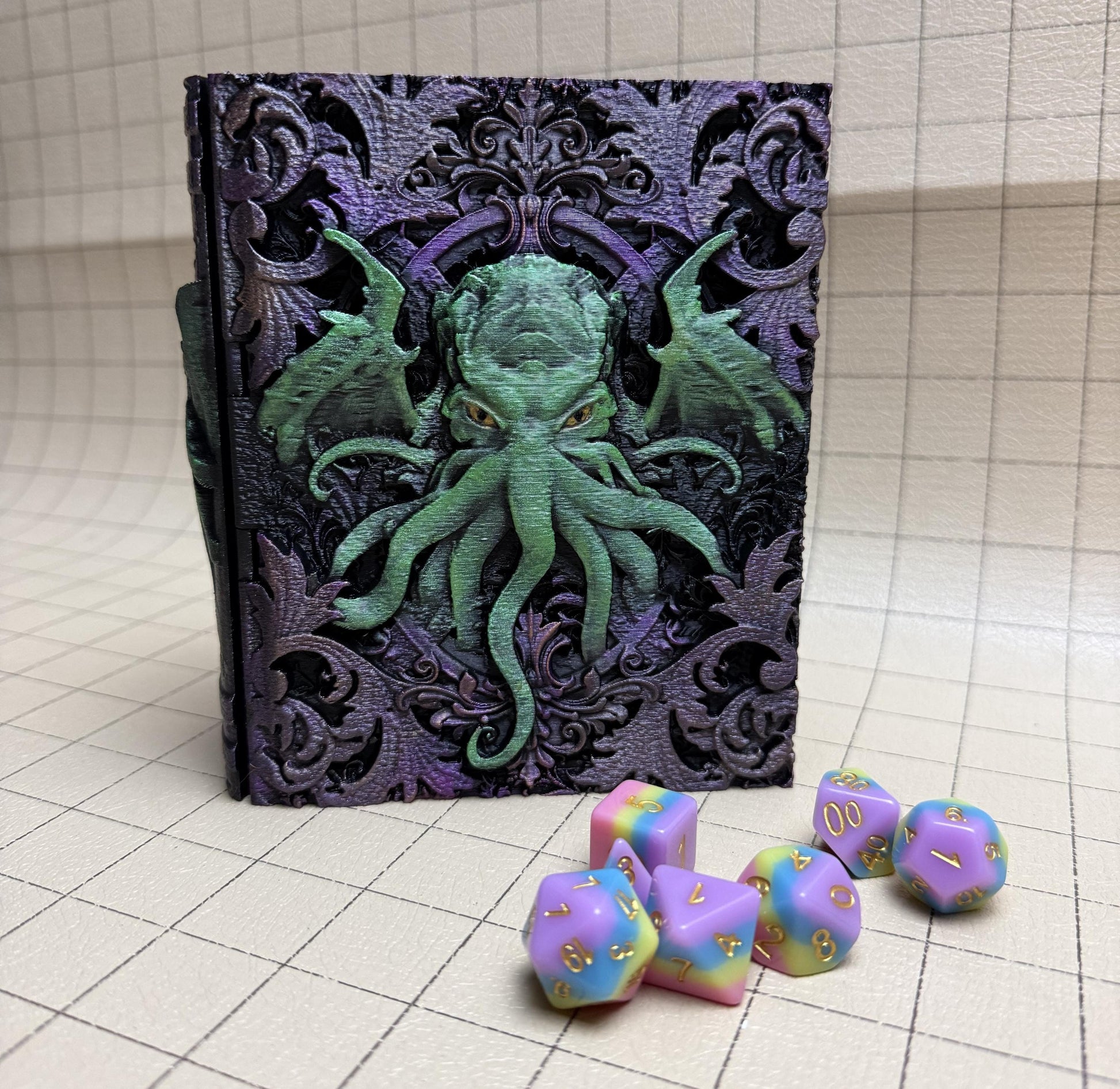 Painted Lovecraftian Tome Reforged | Fates End | Fantasy | DnD | RPG | Roleplay Gaming | MTG Magic Card Box | Gamer Gift