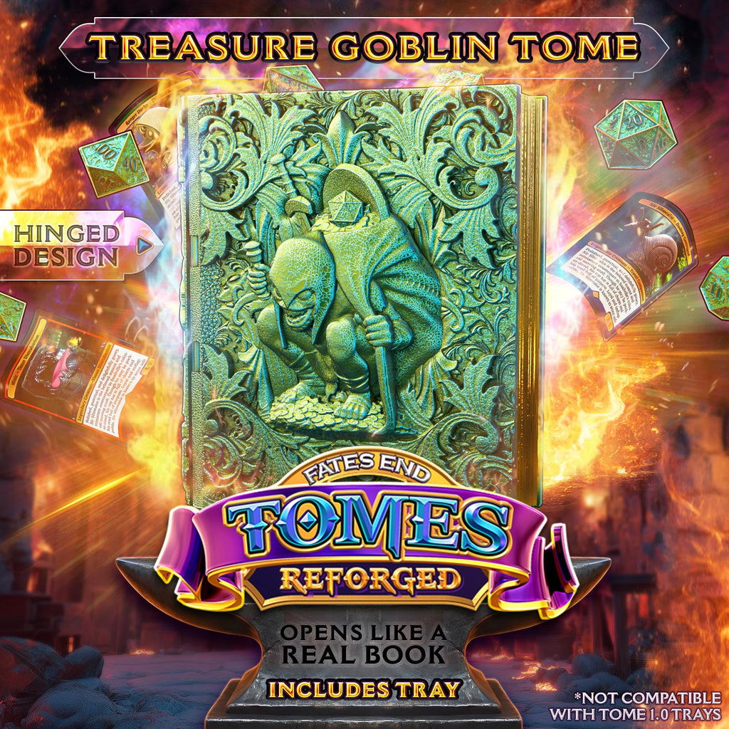 Reforged Treasure Goblin Tome | Fates End | Fantasy | DnD | RPG | Roleplay Gaming | MTG Magic Card Box | Gamer Gift