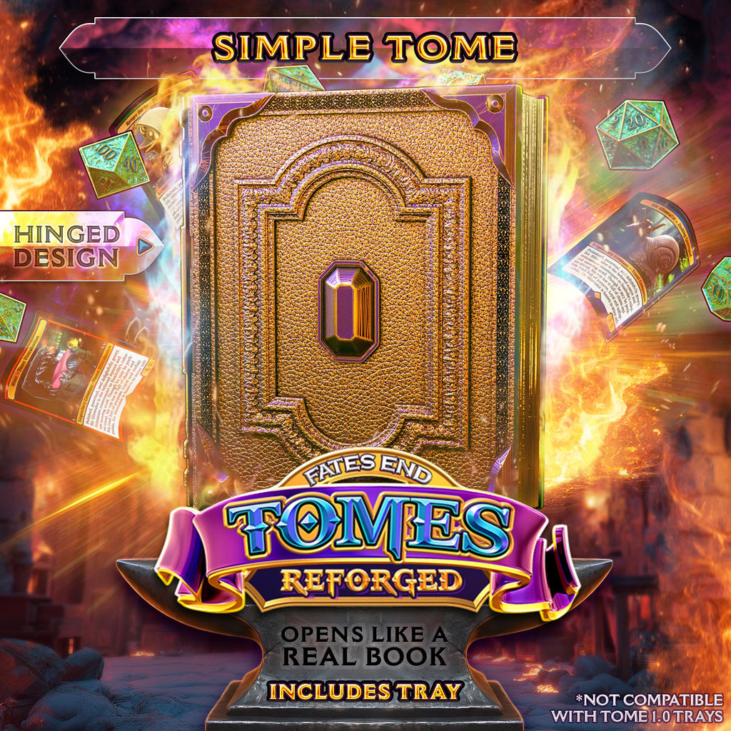 Reforged Simple Tome | Fates End | Fantasy | DnD | RPG | Roleplay Gaming | MTG Magic Card Box | Gamer Gift