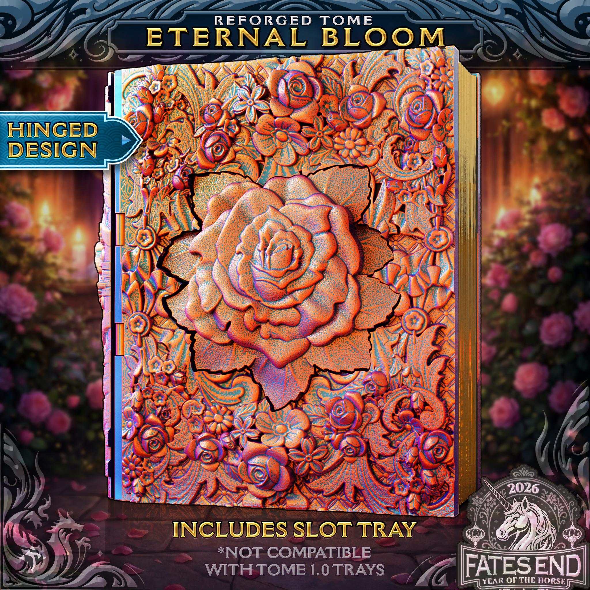 Reforged Eternal Bloom Tome | Fates End | Fantasy | DnD | RPG | Roleplay Gaming | MTG Magic Card Box | Gamer Gift