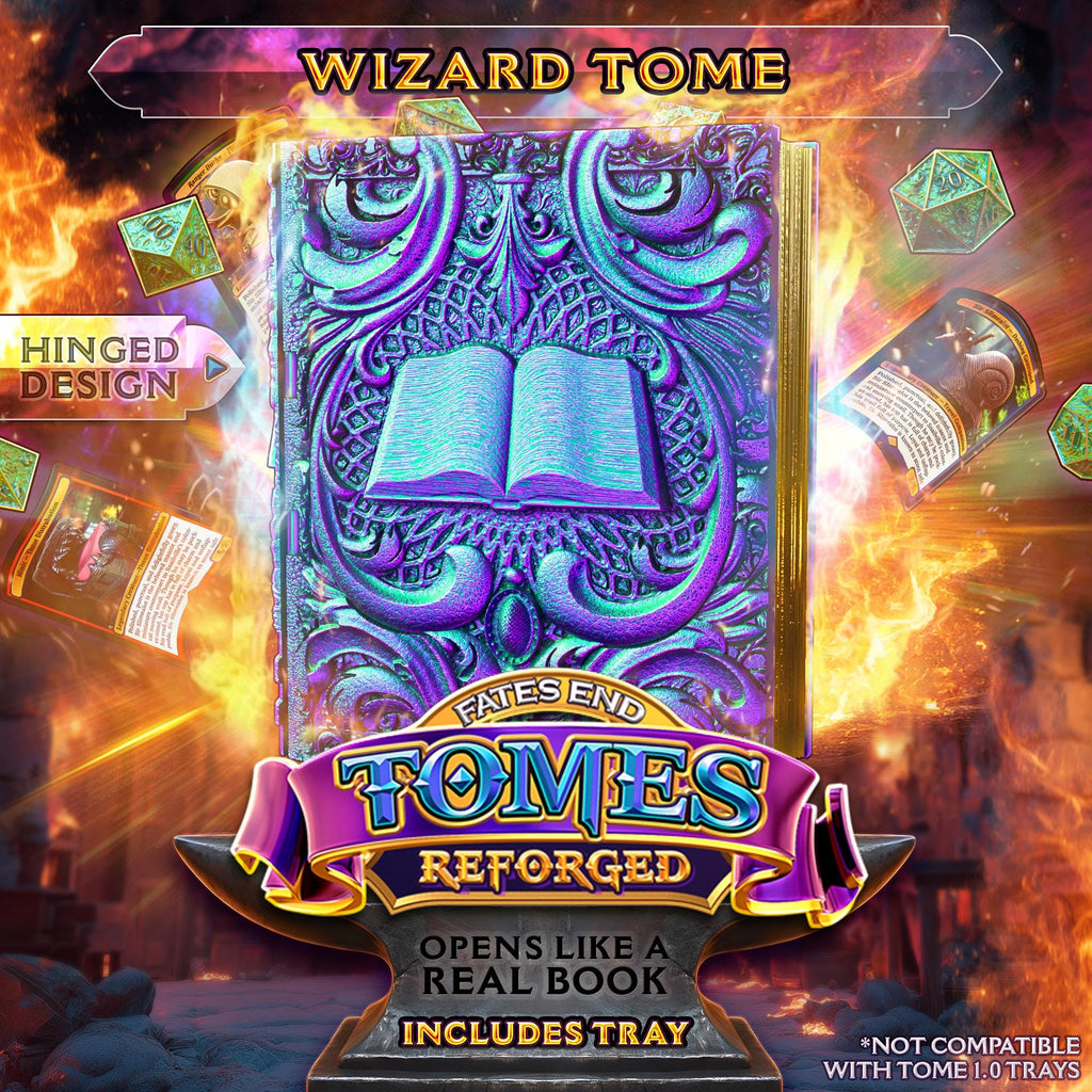 Reforged Wizard Tome | Fates End | Fantasy | DnD | RPG | Roleplay Gaming | MTG Magic Card Box | Gamer Gift