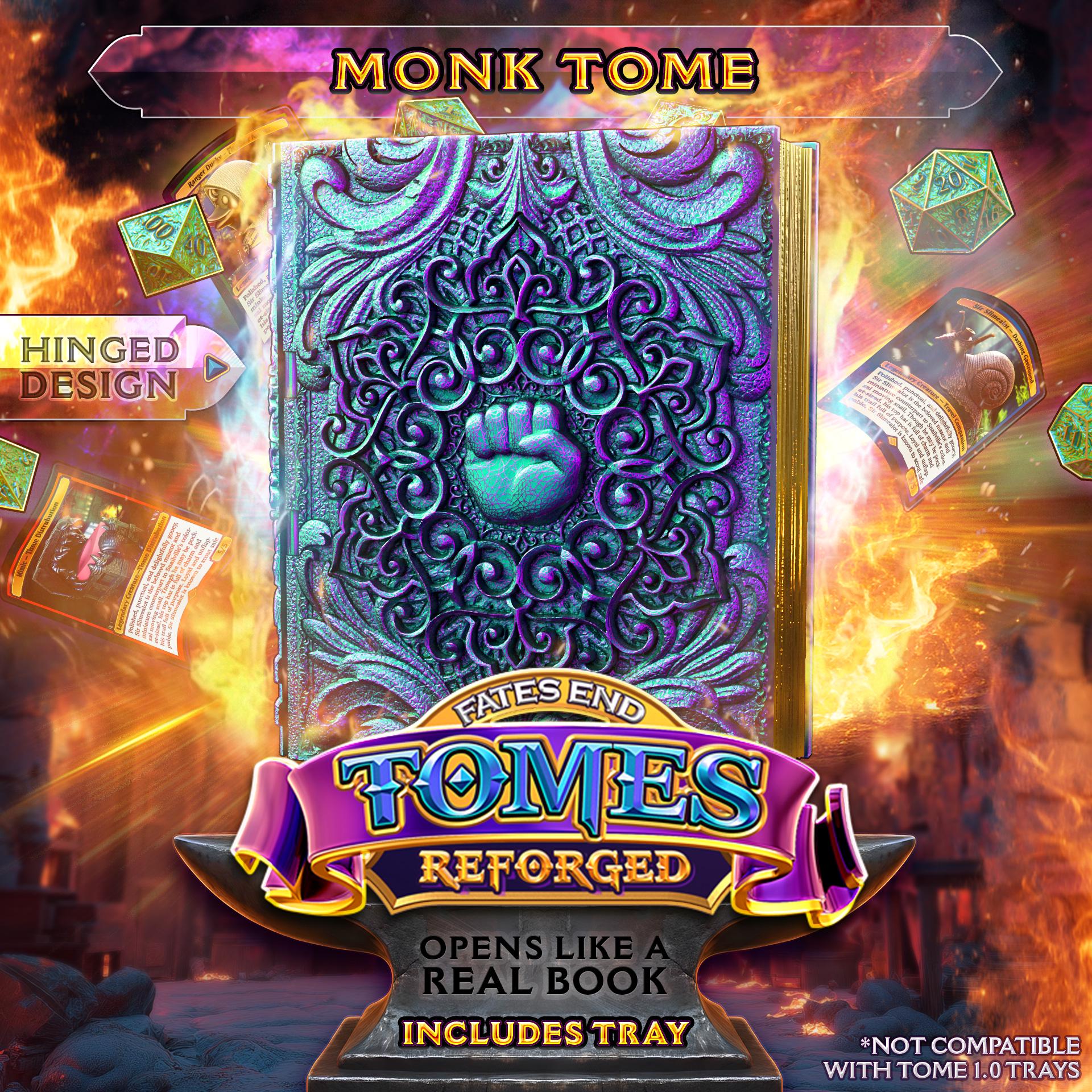 Reforged Monk Tome | Fates End | Fantasy | DnD | RPG | Roleplay Gaming | MTG Magic Card Box | Gamer Gift