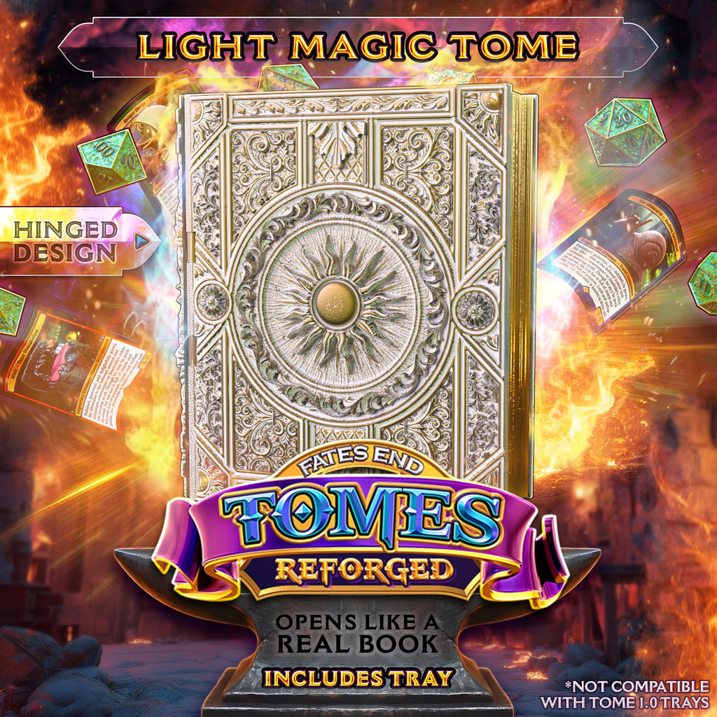 Reforged Magic Light Tome | Fates End | Fantasy | DnD | RPG | Roleplay Gaming | MTG Magic Card Box | Gamer Gift