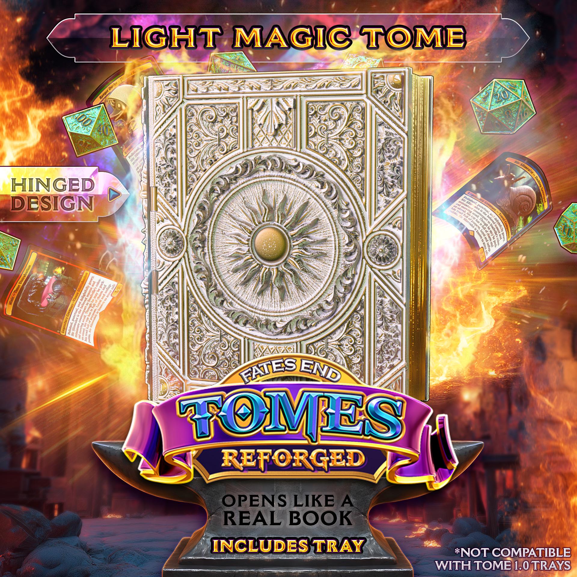 Reforged Magic Light Tome | Fates End | Fantasy | DnD | RPG | Roleplay Gaming | MTG Magic Card Box | Gamer Gift