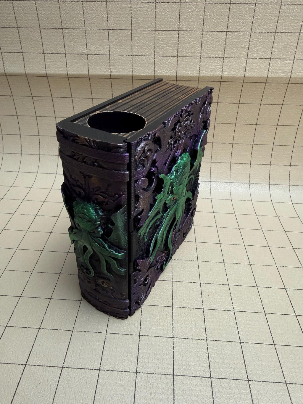Painted Lovecraftian Tome Reforged | Fates End | Fantasy | DnD | RPG | Roleplay Gaming | MTG Magic Card Box | Gamer Gift