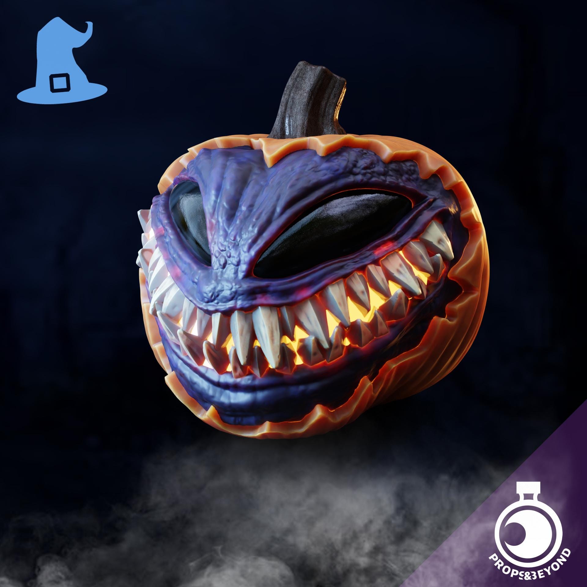 Mimic Pumpkin | Props & Beyond | RPG | Roleplay Gaming | Gamer Gift | Halloween Jack O Lantern Decor