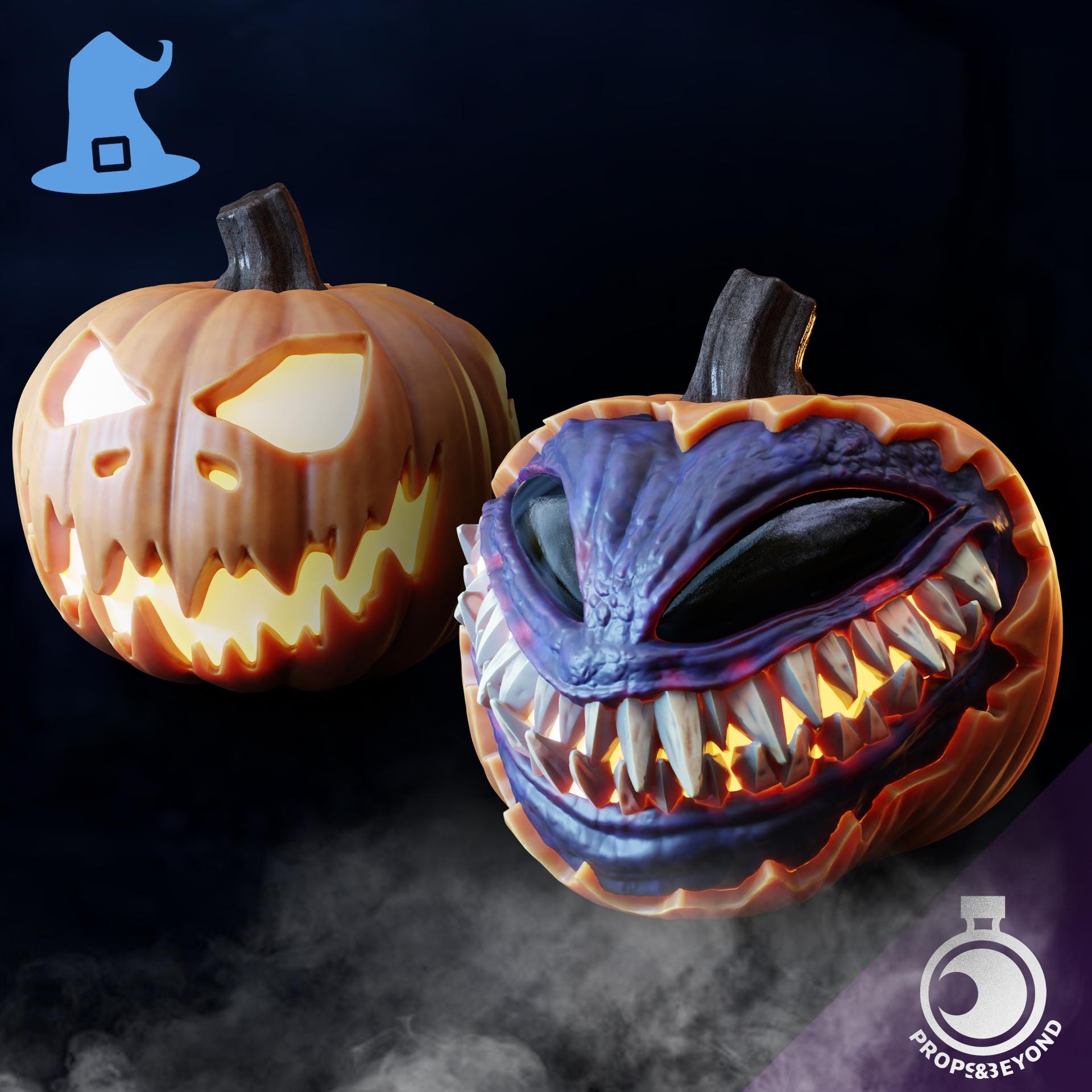 Mimic Pumpkin | Props & Beyond | RPG | Roleplay Gaming | Gamer Gift | Halloween Jack O Lantern Decor