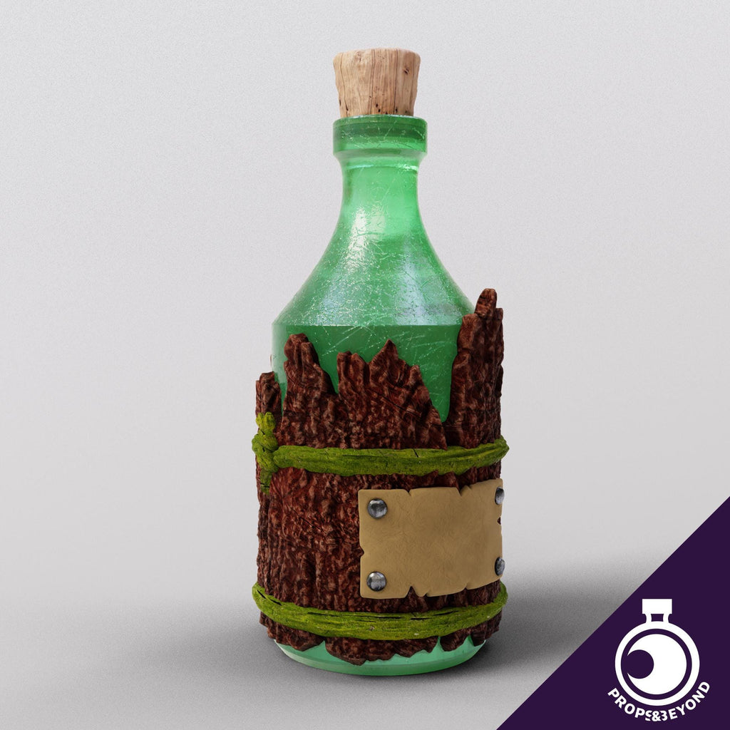 Potion of Barkskin Bottle | Props & Beyond | Cosplay | RPG | Roleplay Gaming | Gamer Gift | Bottle