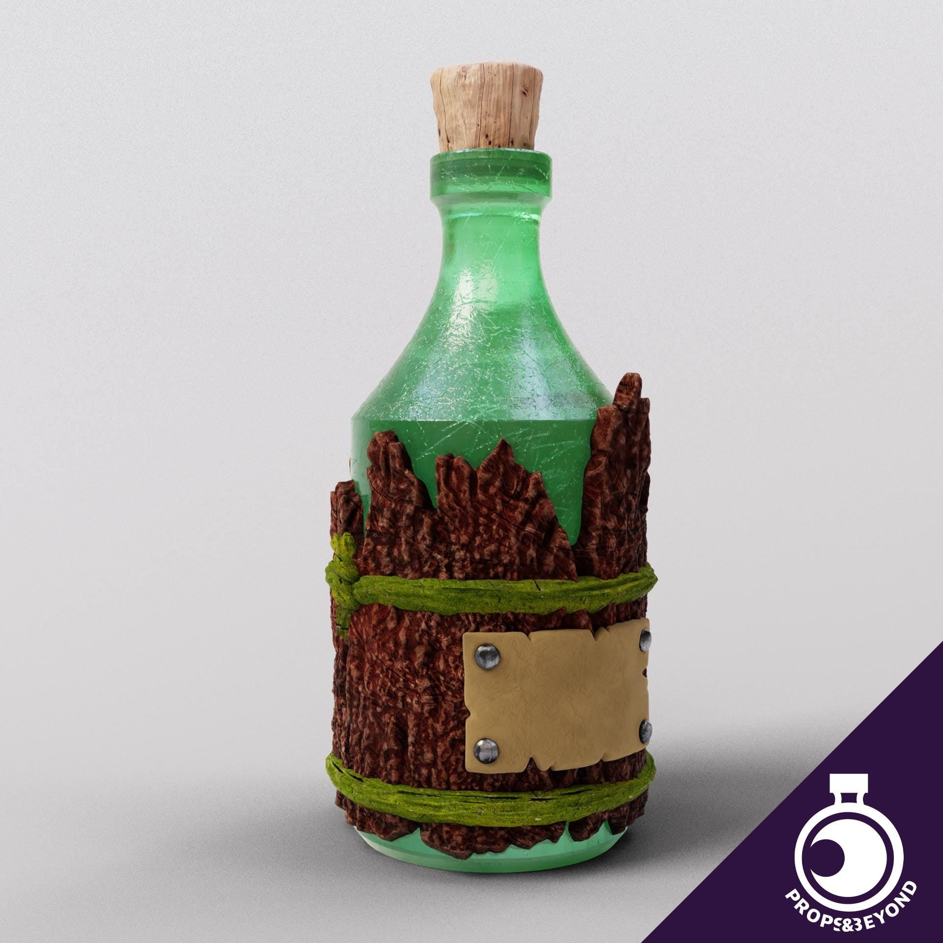 Potion of Barkskin Bottle | Props & Beyond | Cosplay | RPG | Roleplay Gaming | Gamer Gift | Bottle