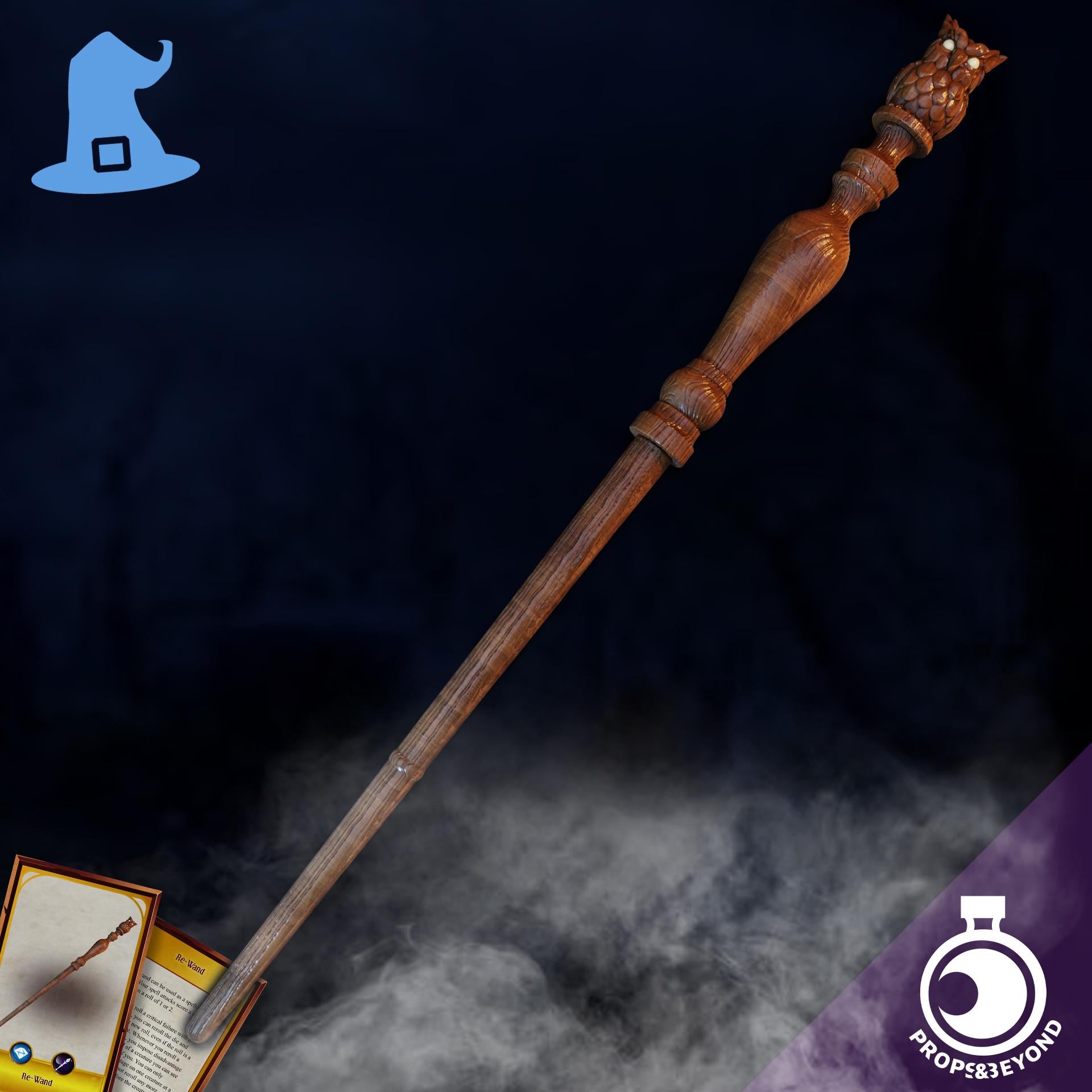 Owl Wand | Props & Beyond | Cosplay | RPG | Roleplay Gaming | Gamer Gift