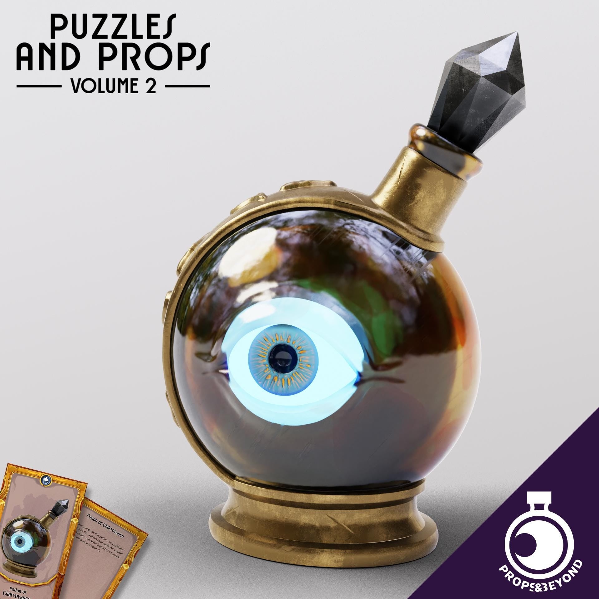 Potion of Clairvoyance | Props & Beyond | Cosplay | RPG | Roleplay Gaming | Gamer Gift | Bottle