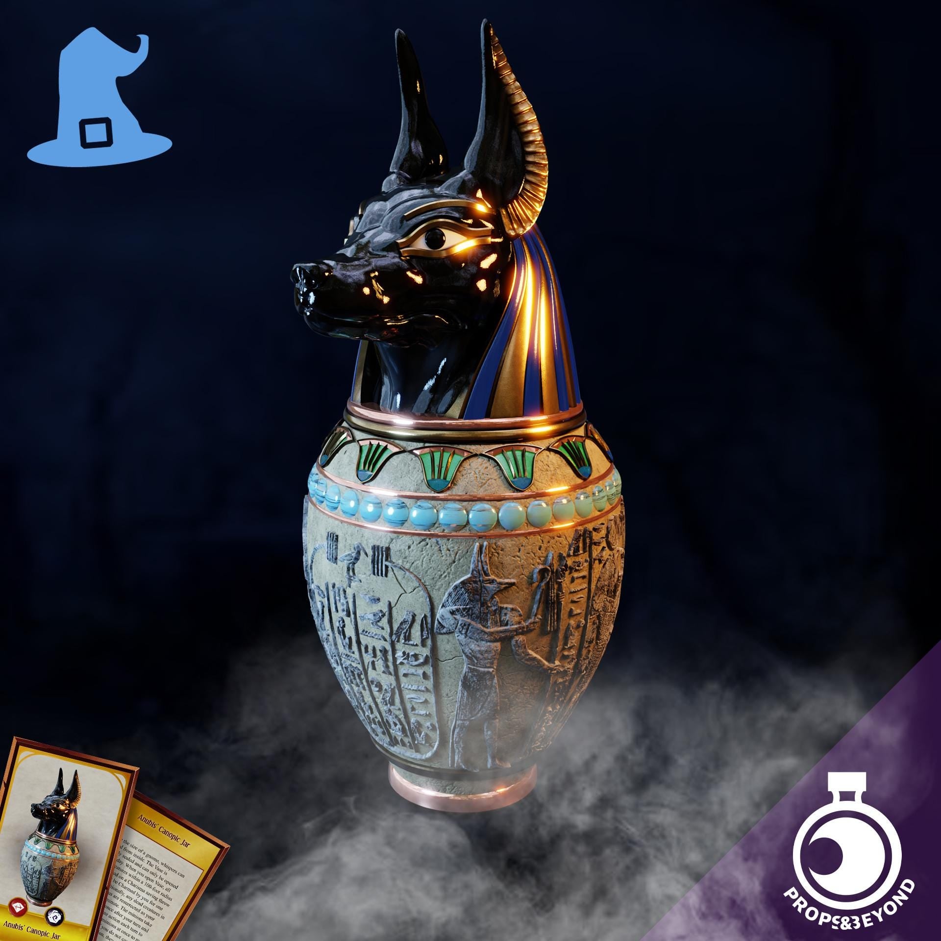 Anubis’ Canopic Jar | Props & Beyond | Cosplay | RPG | Roleplay Gaming | Gamer Gift | Bottle