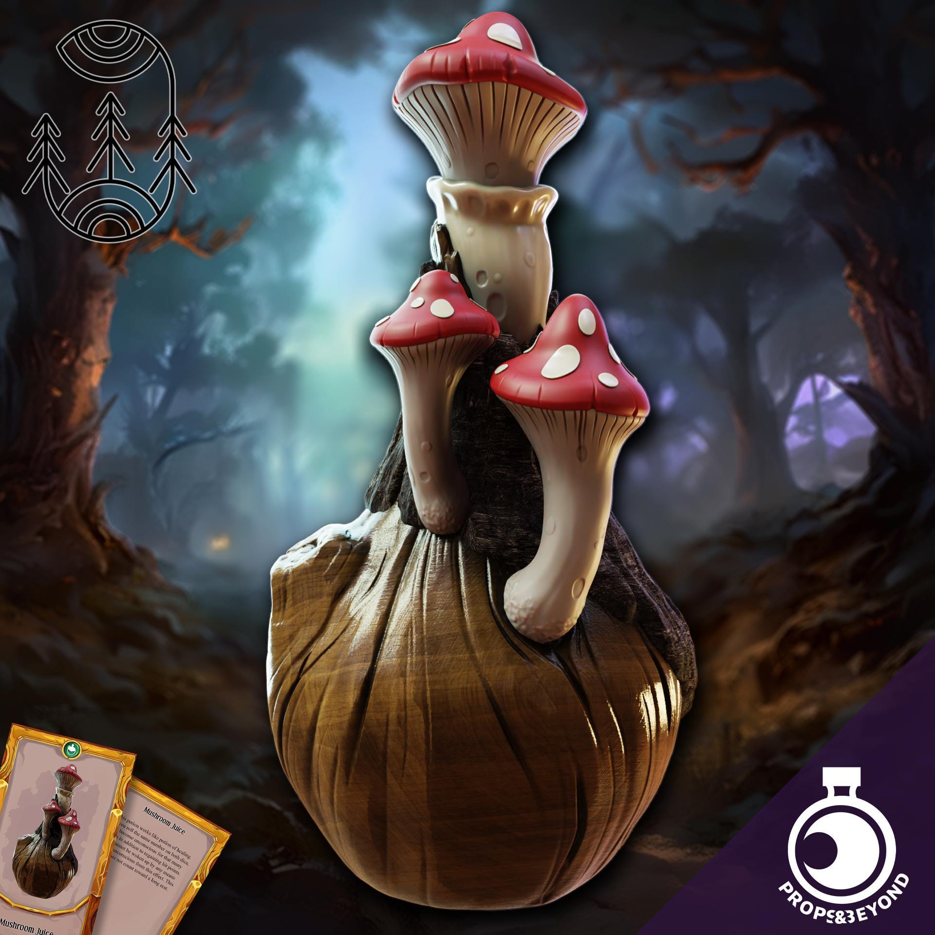 Mushroom Juice Potion | Props & Beyond | Cosplay | RPG | Roleplay Gaming | Gamer Gift | Bottle