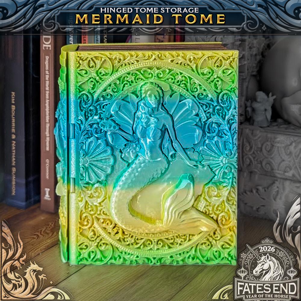 Reforged Mermaid Tome | Fates End | Fantasy | DnD | RPG | Roleplay Gaming | MTG Magic Card Box | Gamer Gift