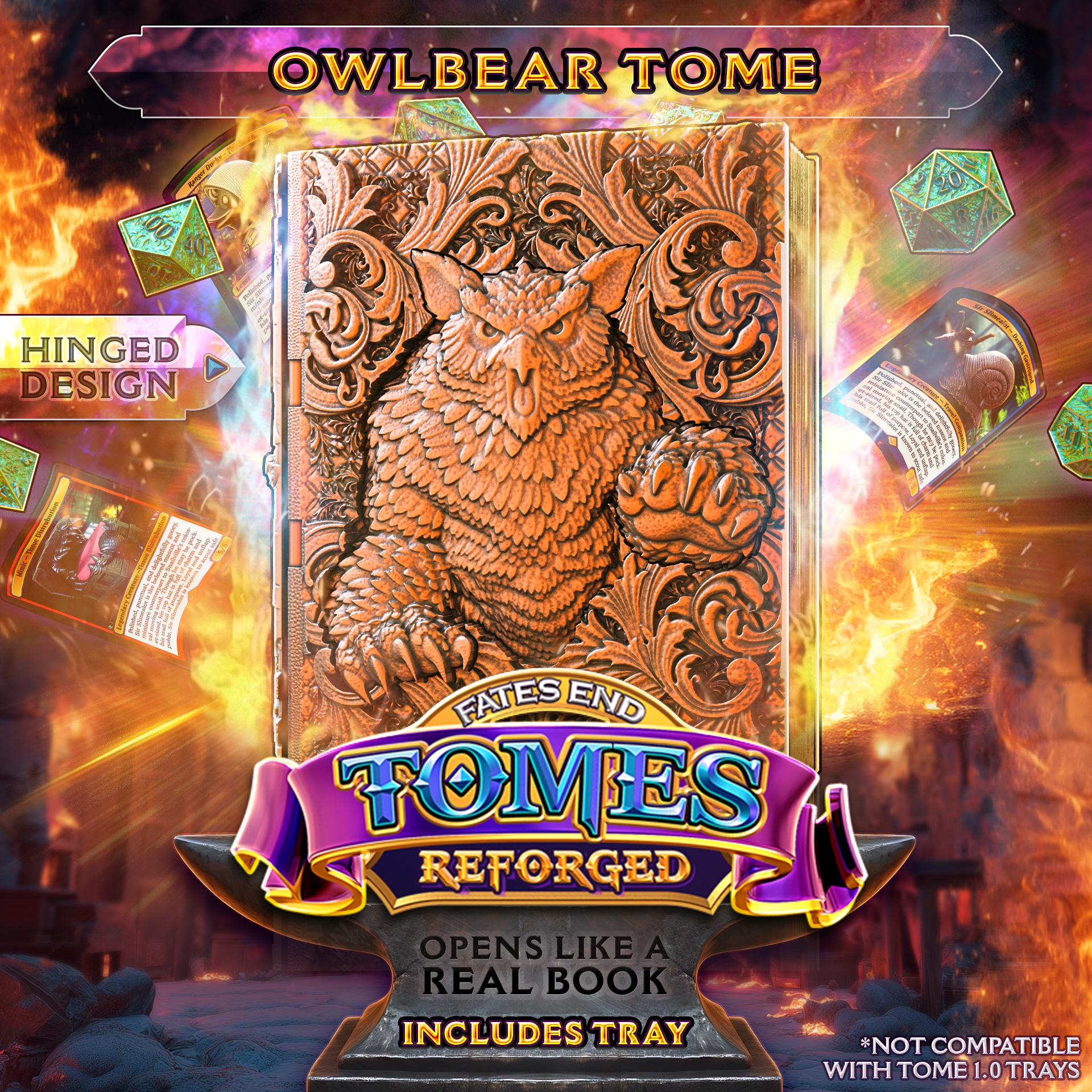 Reforged Owlbear Tome | Fates End | Fantasy | DnD | RPG | Roleplay Gaming | MTG Magic Card Box | Gamer Gift