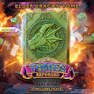Reforged Elder Dragon Tome | Fates End | Fantasy | DnD | RPG | Roleplay Gaming | MTG Magic Card Box | Gamer Gift