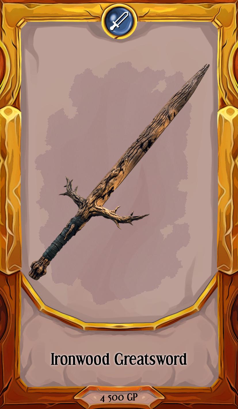 Ironwood Greatsword | Props & Beyond | Gardens of Bright | Cosplay | RPG | Roleplay Gaming | Gamer Gift