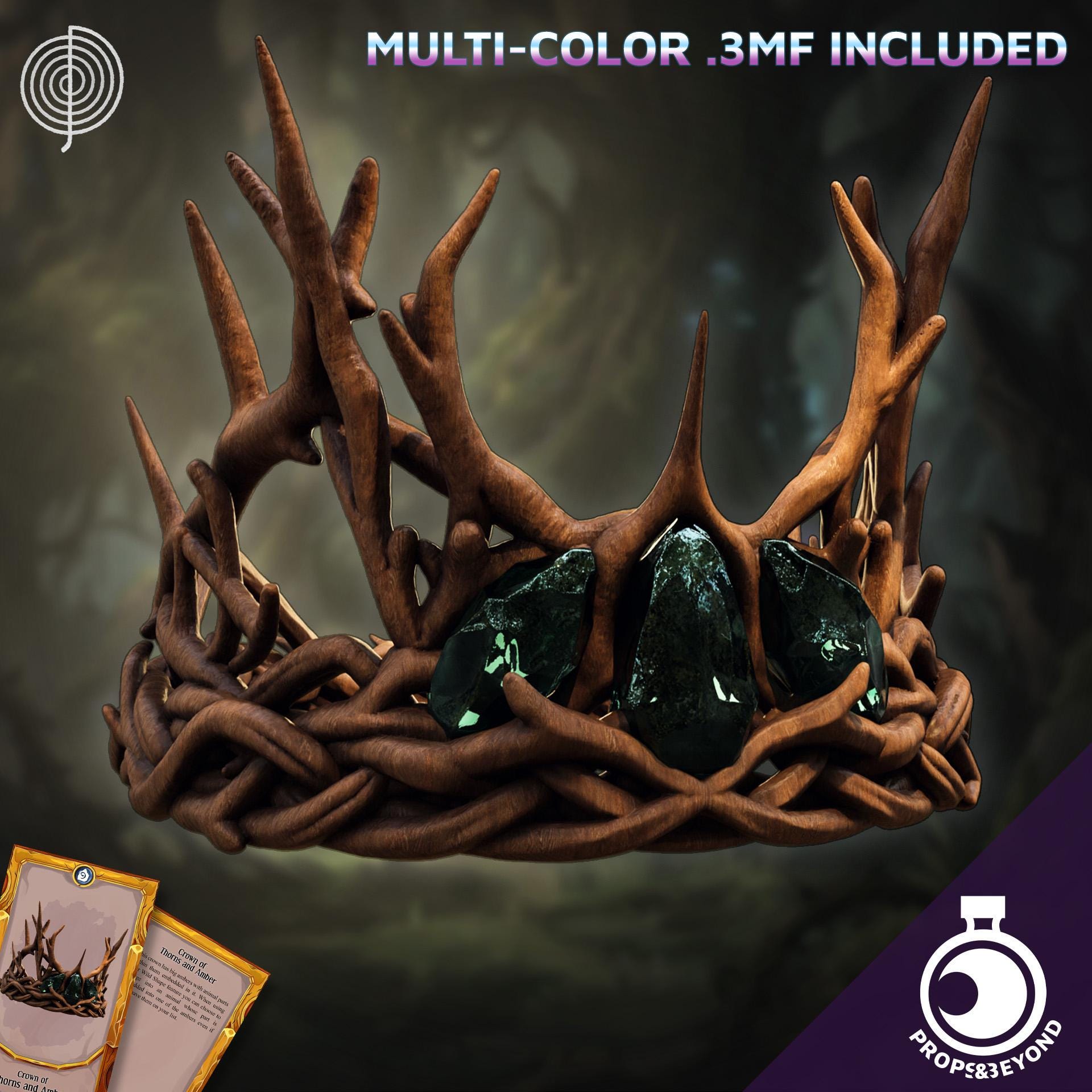 Crown of Thorns and Amber | Props & Beyond | Gardens of Bright | Cosplay | RPG | Roleplay Gaming | Gamer Gift