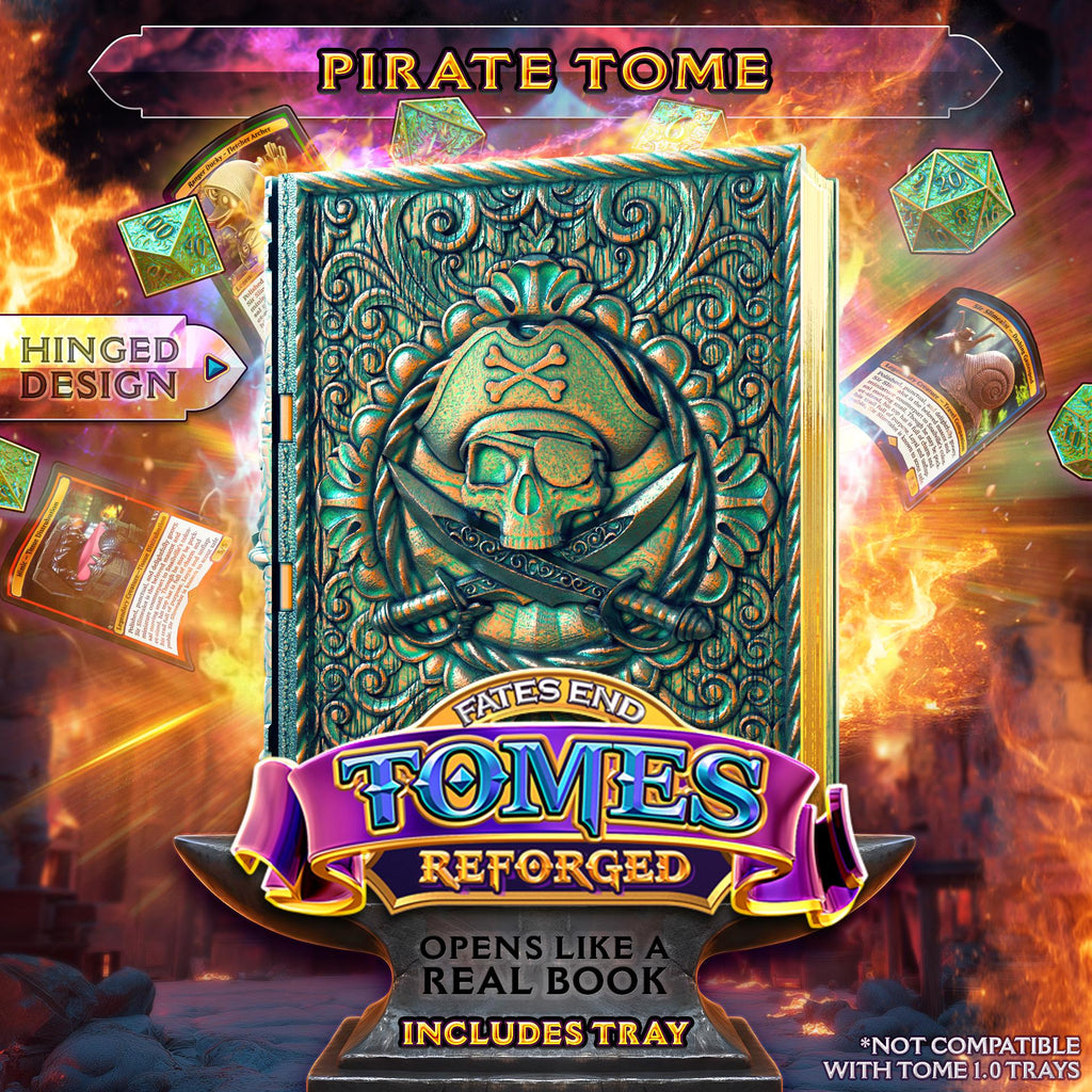 Reforged Pirate Tome | Fates End | Fantasy | DnD | RPG | Roleplay Gaming | MTG Magic Card Box | Gamer Gift