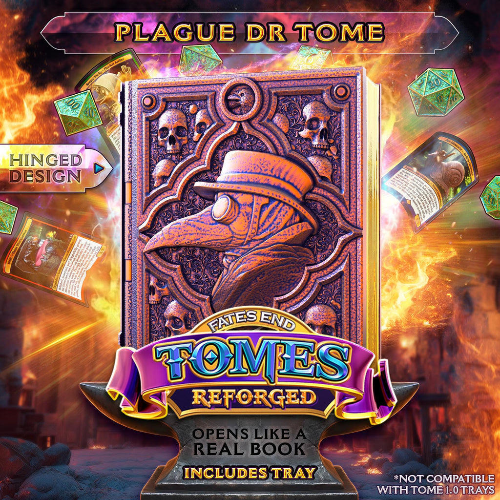 Reforged Plague Doctor Tome | Fates End | Fantasy | DnD | RPG | Roleplay Gaming | MTG Magic Card Box | Gamer Gift