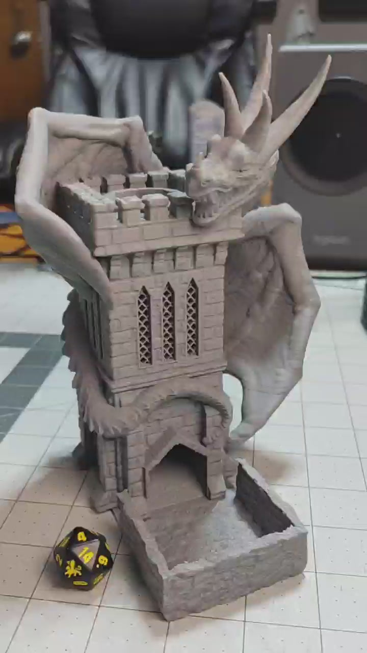 Wyvern Mini Dice Tower | Fates End | Fantasy | DnD | RPG | Roleplay Gaming Miniatures | Terrain
