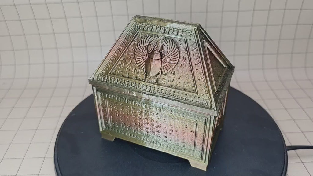 Scarab Relic Box - cards, dice, and minis | Fates End | Fantasy | DnD | RPG | Roleplay Gaming | MTG Magic Card Box | Gamer Gift