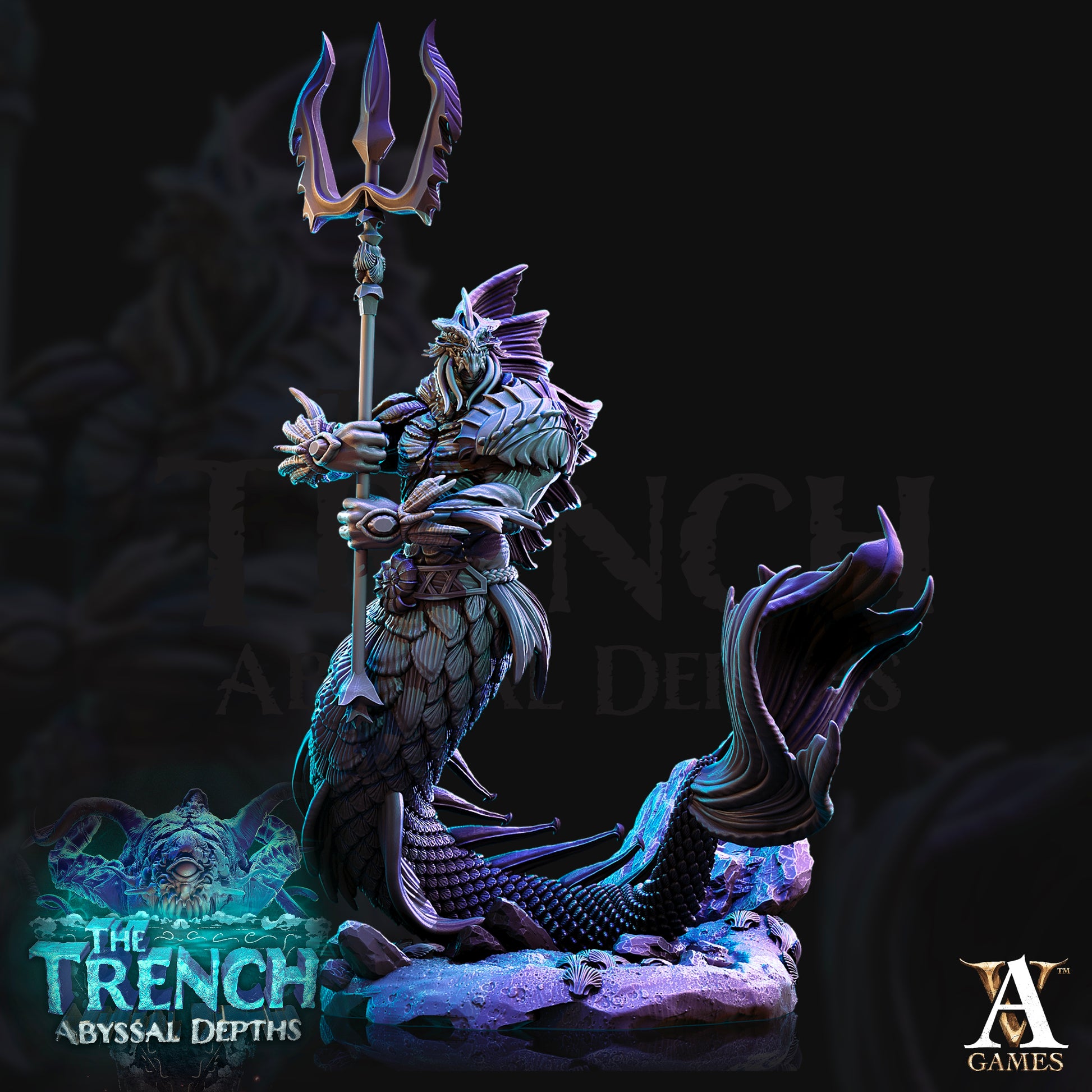 Full Set of The Trench Abyssal Depths | Archvillain Games | The Trench - Abyssal Depths | RESIN | Fantasy | DnD | RPG | Tabletop | Miniature | Bundle