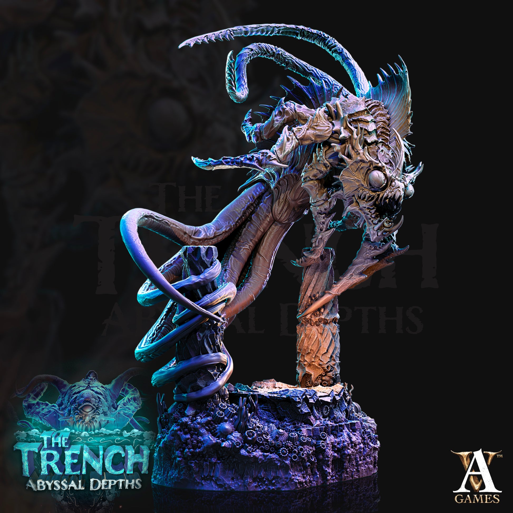 Full Set of The Trench Abyssal Depths | Archvillain Games | The Trench - Abyssal Depths | RESIN | Fantasy | DnD | RPG | Tabletop | Miniature | Bundle