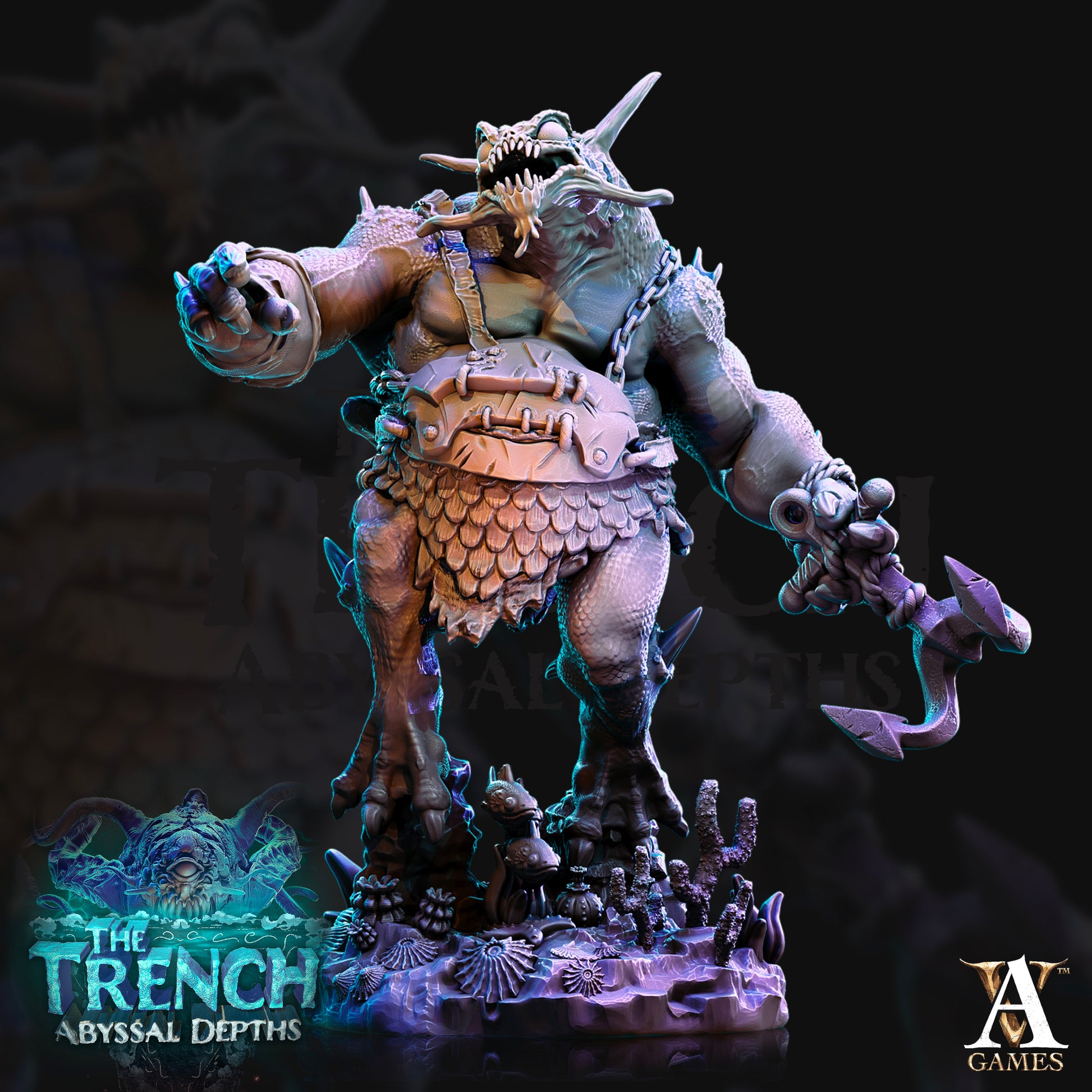 Full Set of The Trench Abyssal Depths | Archvillain Games | The Trench - Abyssal Depths | RESIN | Fantasy | DnD | RPG | Tabletop | Miniature | Bundle
