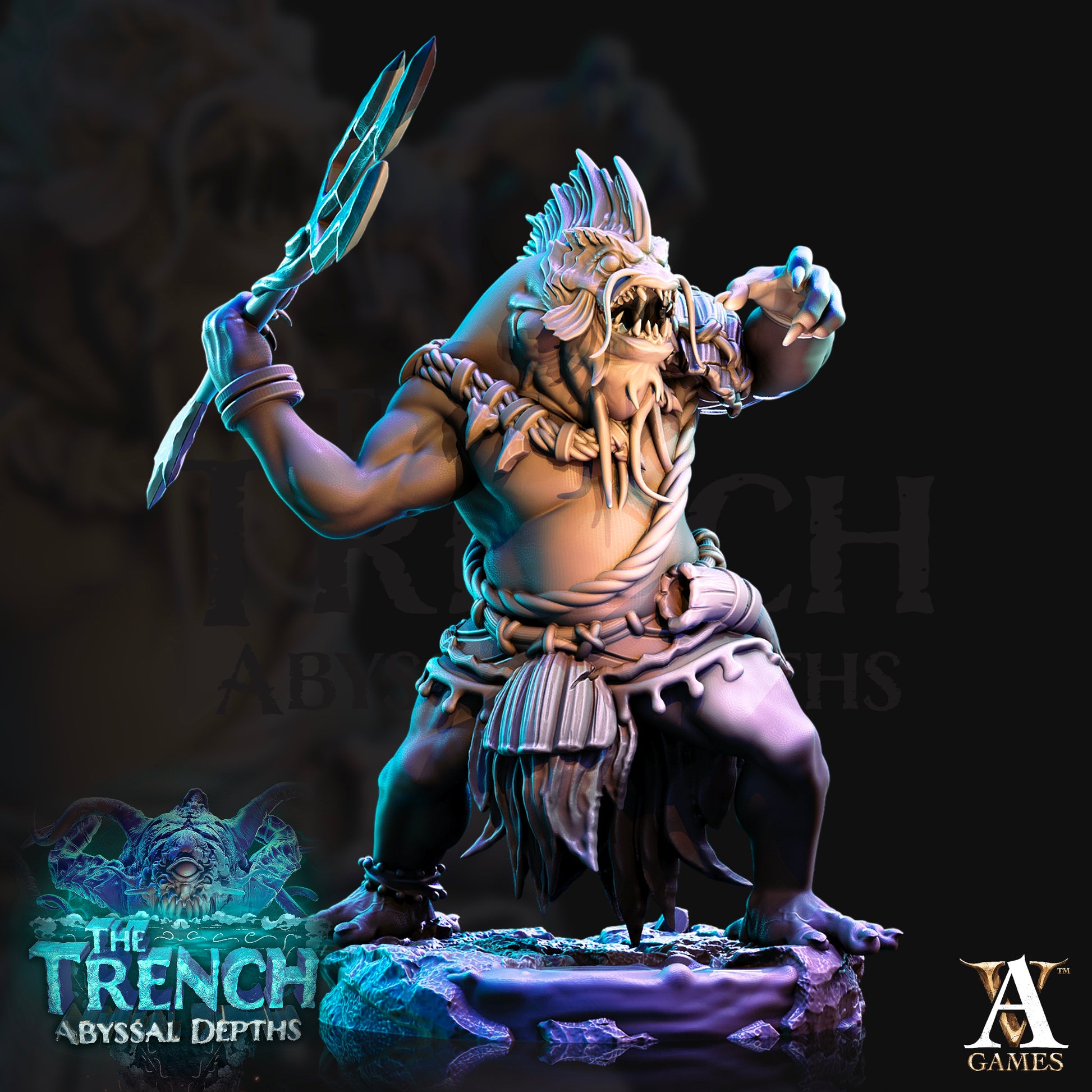 Full Set of The Trench Abyssal Depths | Archvillain Games | The Trench - Abyssal Depths | RESIN | Fantasy | DnD | RPG | Tabletop | Miniature | Bundle