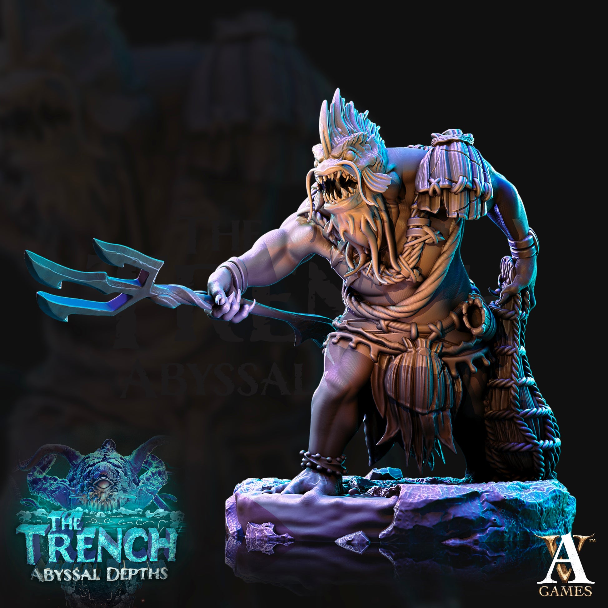 Full Set of The Trench Abyssal Depths | Archvillain Games | The Trench - Abyssal Depths | RESIN | Fantasy | DnD | RPG | Tabletop | Miniature | Bundle