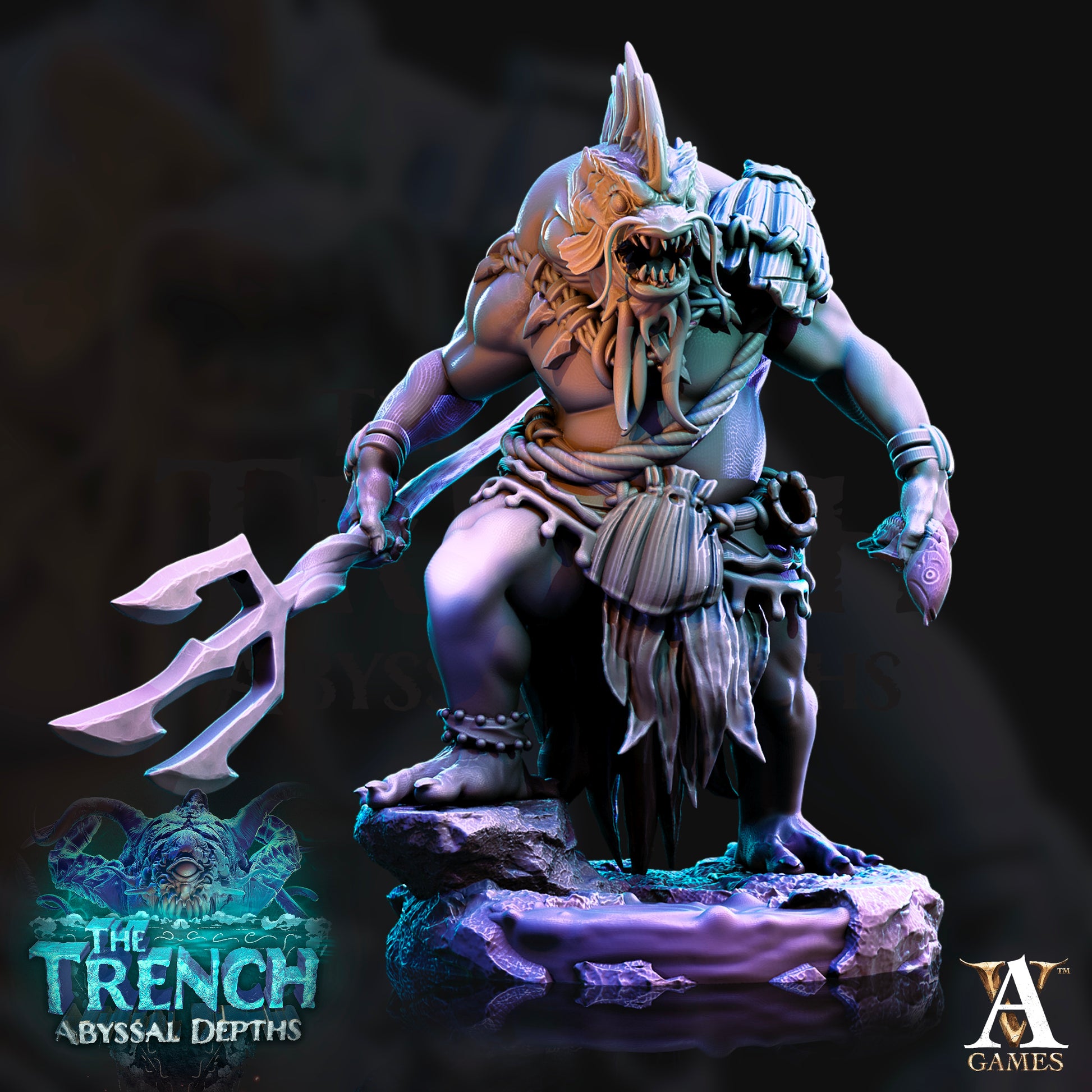 Full Set of The Trench Abyssal Depths | Archvillain Games | The Trench - Abyssal Depths | RESIN | Fantasy | DnD | RPG | Tabletop | Miniature | Bundle