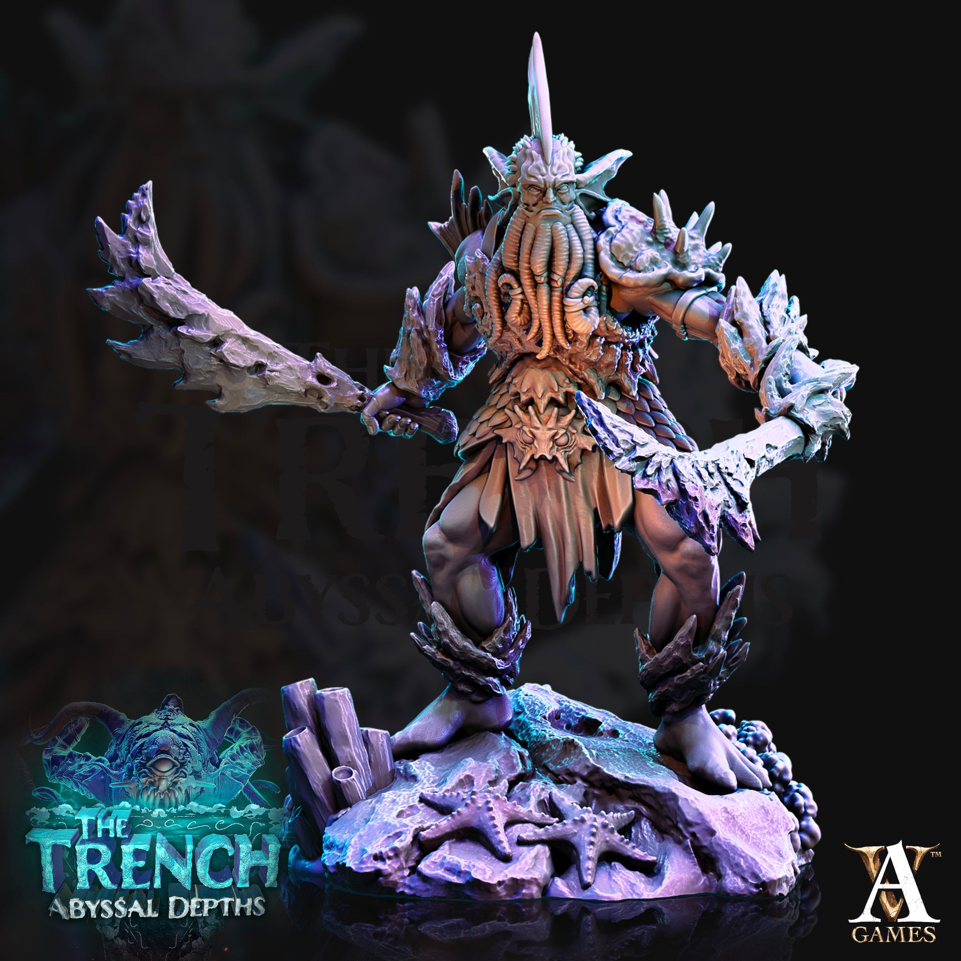 Full Set of The Trench Abyssal Depths | Archvillain Games | The Trench - Abyssal Depths | RESIN | Fantasy | DnD | RPG | Tabletop | Miniature | Bundle