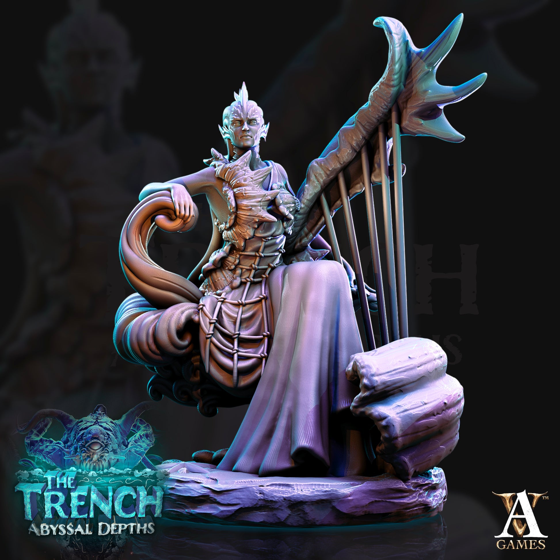 Full Set of The Trench Abyssal Depths | Archvillain Games | The Trench - Abyssal Depths | RESIN | Fantasy | DnD | RPG | Tabletop | Miniature | Bundle