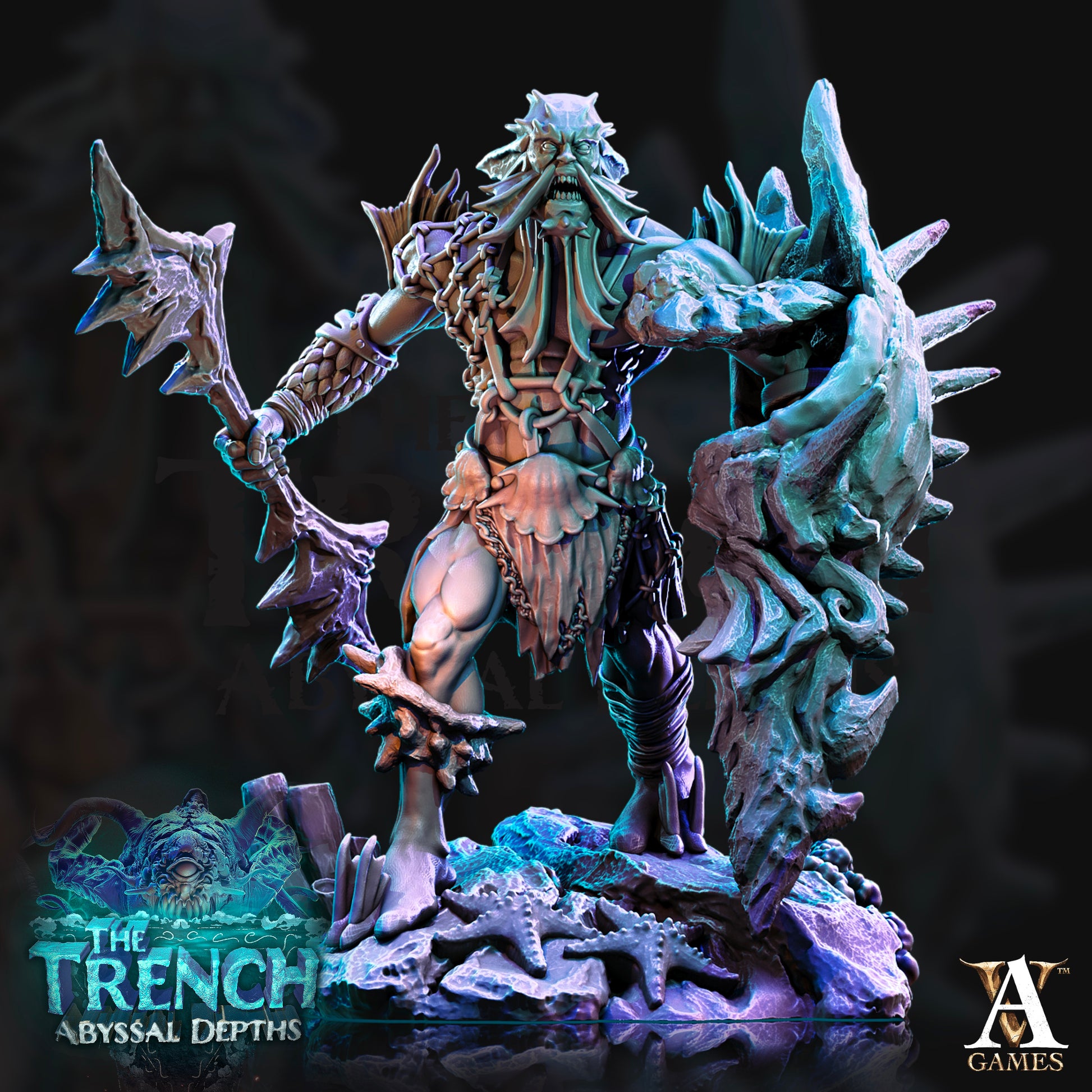 Full Set of The Trench Abyssal Depths | Archvillain Games | The Trench - Abyssal Depths | RESIN | Fantasy | DnD | RPG | Tabletop | Miniature | Bundle