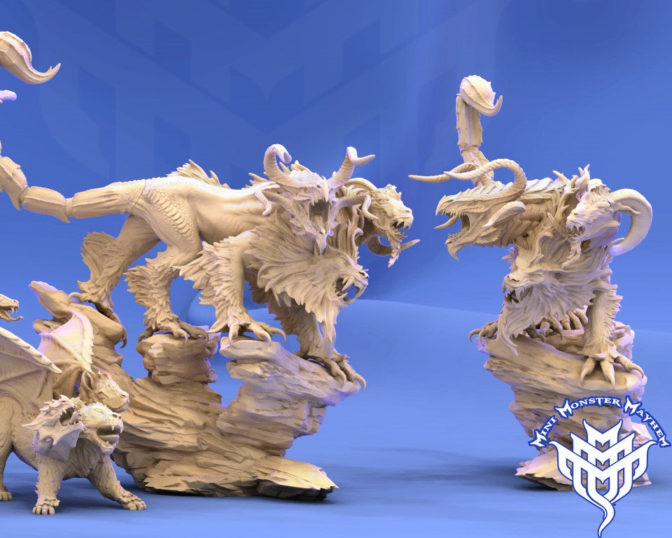 Chimera | Mini Monster Mayhem | Chimera | RESIN | Fantasy | Horror | Wargaming | RPG | Gaming | Beast Model