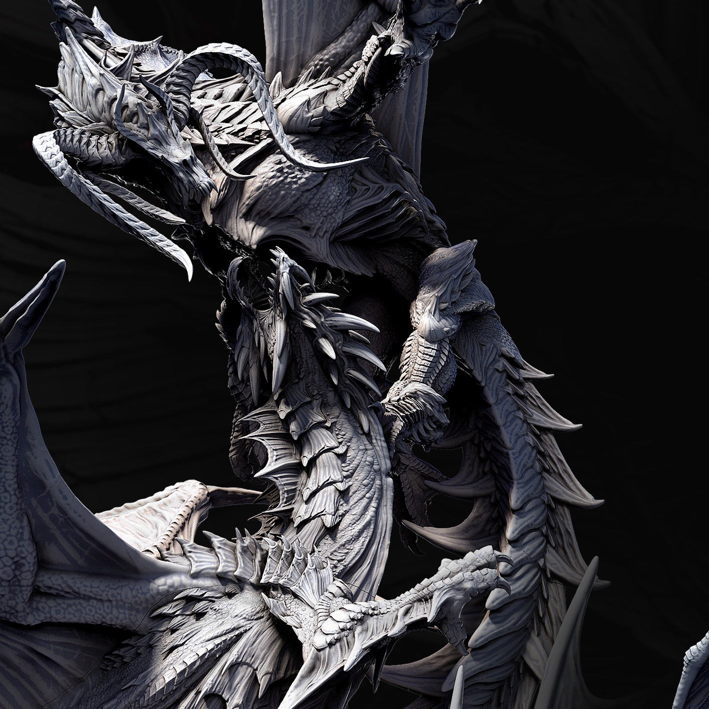 Elder Black Dragon vs Elder Green Dragon Fight Diorama | Mini Monster Mayhem | Elder Dragons | RESIN | Fantasy | Horror | Wargaming | RPG | Gaming | Elder Dragon