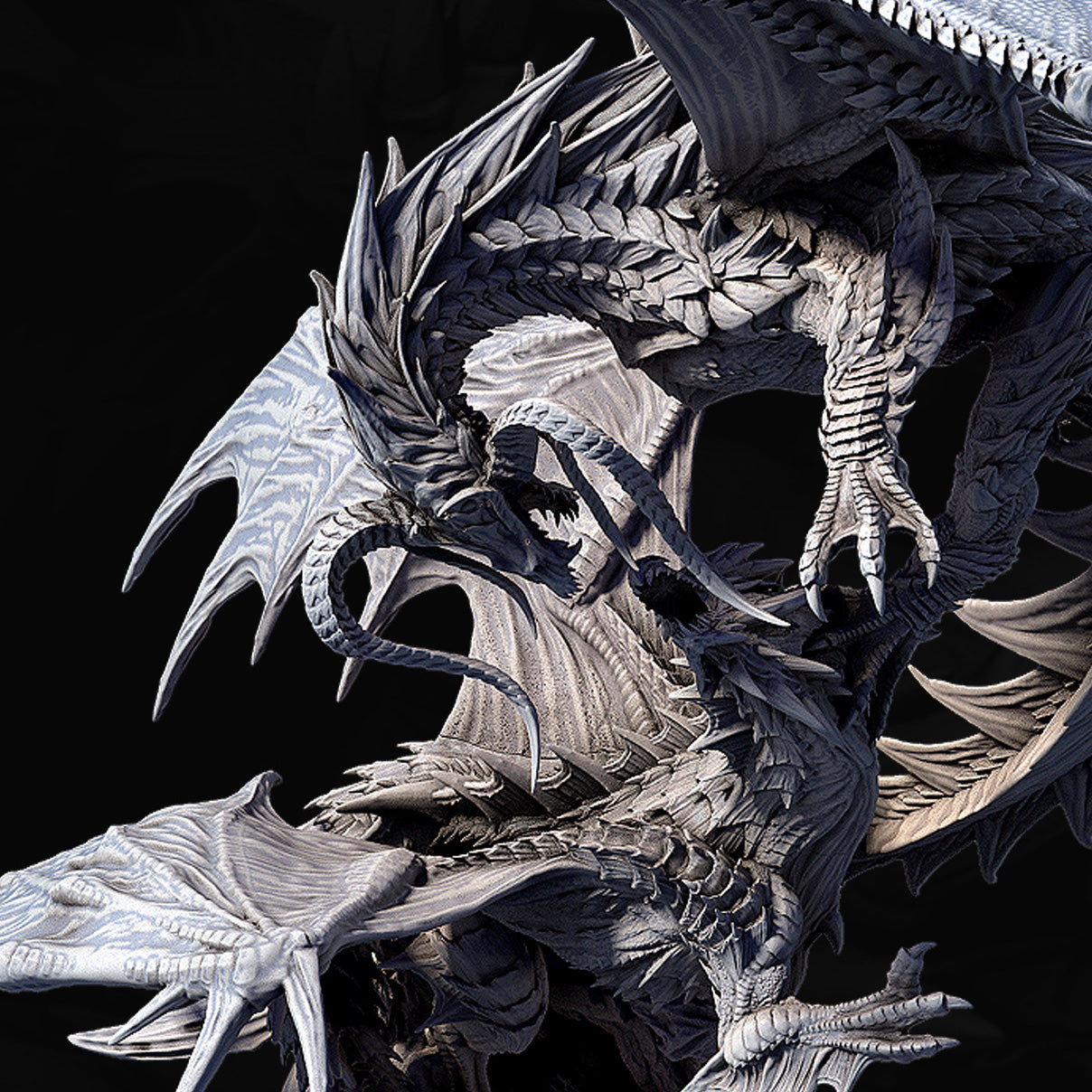 Elder Black Dragon vs Elder Green Dragon Fight Diorama | Mini Monster Mayhem | Elder Dragons | RESIN | Fantasy | Horror | Wargaming | RPG | Gaming | Elder Dragon