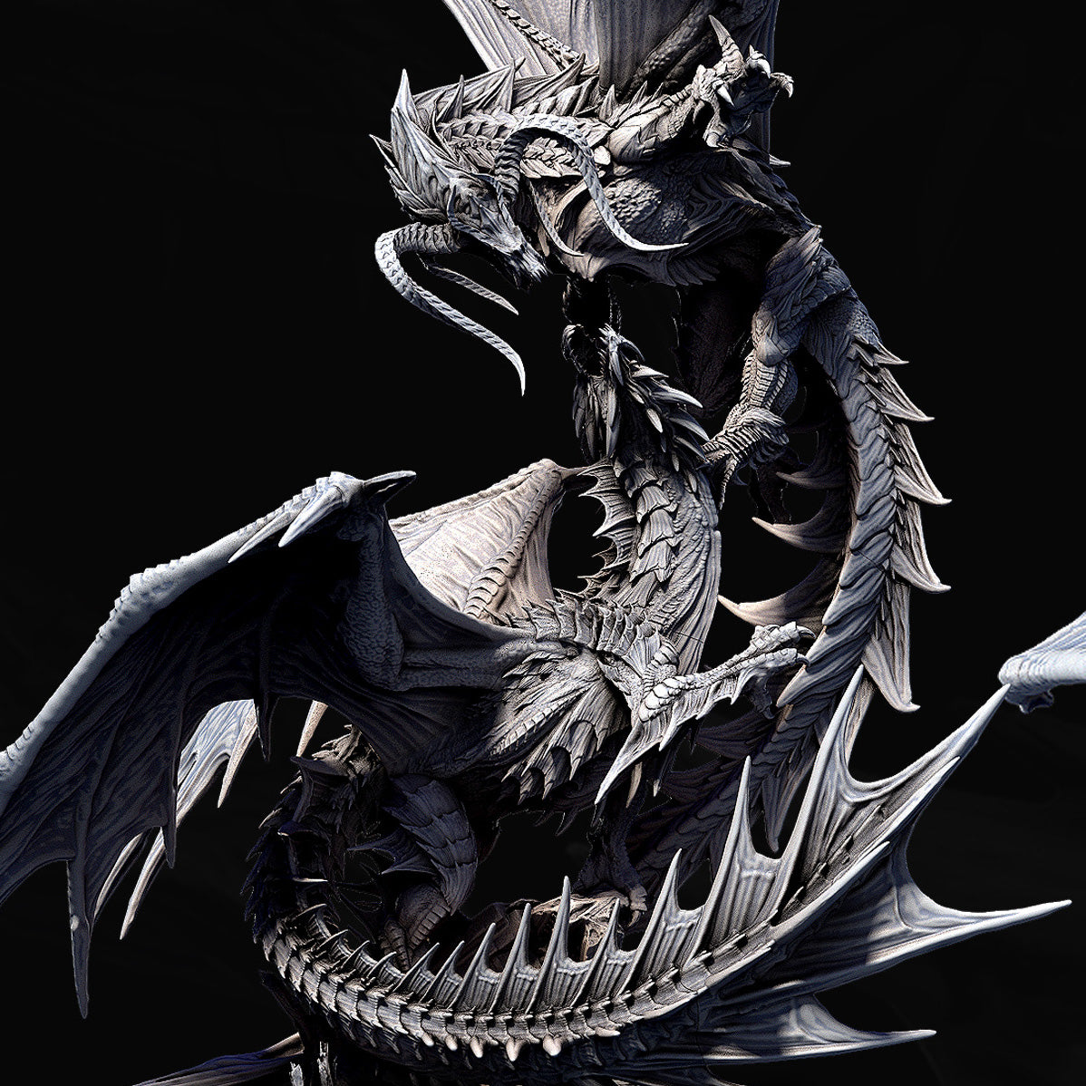 Elder Black Dragon vs Elder Green Dragon Fight Diorama | Mini Monster Mayhem | Elder Dragons | RESIN | Fantasy | Horror | Wargaming | RPG | Gaming | Elder Dragon